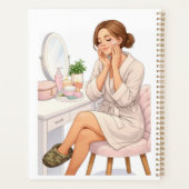 Custom name stylish Self care journal プランナー手帳 (裏面)