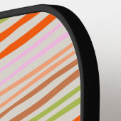 Custom Name Sunset Pastel Monogram ピックルボールラケット (左詳細)