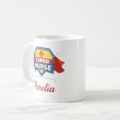Custom Name Super Nurse Coffee Mug Gift コーヒーマグカップ (正面左)