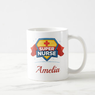 Custom Name Super Nurse Coffee Mug Gift コーヒーマグカップ