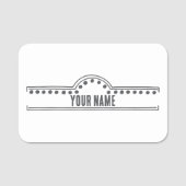 Custom Name Tag – Doodle Arch 名札 (正面)