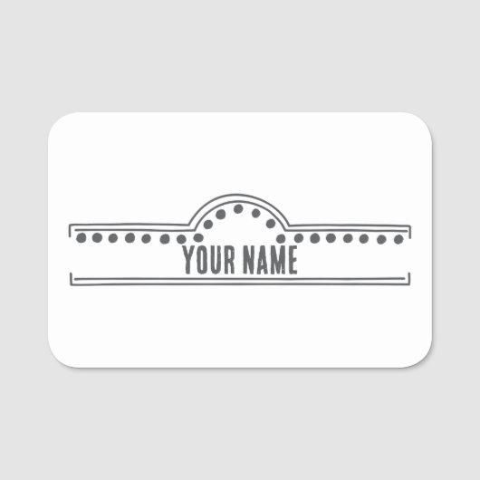 Custom Name Tag – Doodle Arch 名札 (正面)