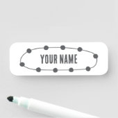 Custom Name Tag – Dotted Oval 名札 (インサイチュ)