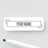 Custom Name Tag – Hand Drawn Banner 名札 (インサイチュ)