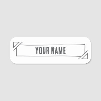 Custom Name Tag – Hand Drawn Banner 名札