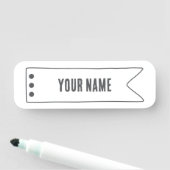 Custom Name Tag – Ribbon Frame 名札 (インサイチュ)