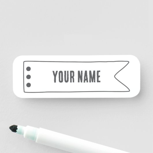 Custom Name Tag – Ribbon Frame 名札 (インサイチュ)