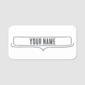 Custom Name Tag – Speech Frame 名札 (正面)