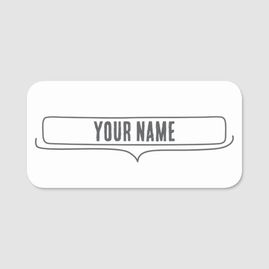 Custom Name Tag – Speech Frame 名札 (正面)