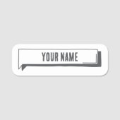 Custom Name Tag – Tab Frame 名札 (正面)