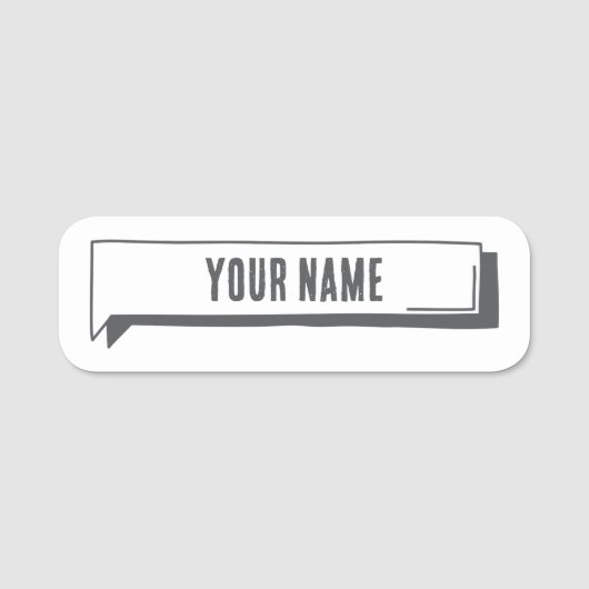 Custom Name Tag – Tab Frame 名札 (正面)
