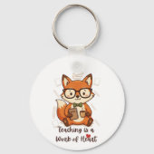 Custom Name Teacher Appreciation - Cute Fox  キーホルダー (裏面)