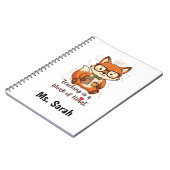 Custom Name Teacher Appreciation - Cute Fox  ノートブック (左側)