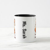 Custom Name Teacher Appreciation Mug - Cute Fox  マグカップ (中央)