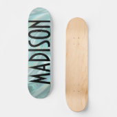 Custom Name Teal Opal Skateboard スケートボード (正面)