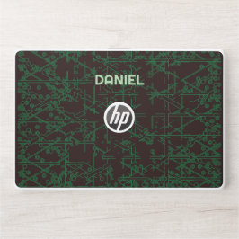 Custom Name Tech Circuit HP Laptop Skin HPラップトップスキン