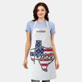 Custom Name Texas エプロン (着用した状態)