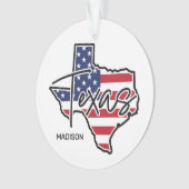Custom Name Texas オーナメント (正面)