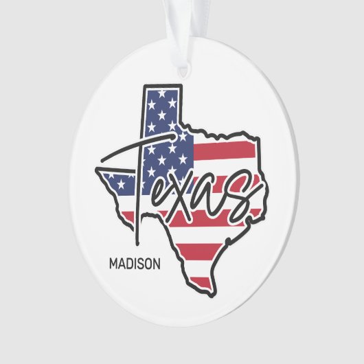 Custom Name Texas オーナメント (正面)