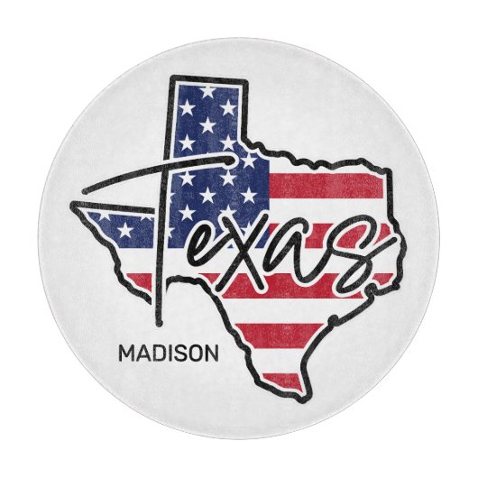 Custom Name Texas カッティングボード (正面)