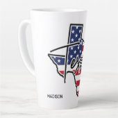 Custom Name Texas カフェラテマグ (左アングル)