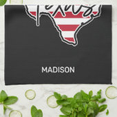 Custom Name Texas キッチンタオル (折り畳み)