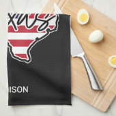 Custom Name Texas キッチンタオル (四つ折り)