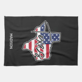 Custom Name Texas キッチンタオル (横)