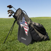 Custom Name Texas ゴルフタオル (グリーン)