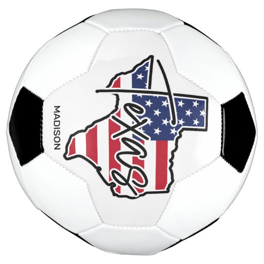 Custom Name Texas サッカーボール (回転)