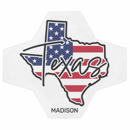 Custom Name Texas サッカーボール (フラット)