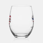 Custom Name Texas ステムなしワイングラス (右)