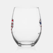 Custom Name Texas ステムなしワイングラス (左)