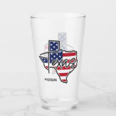 Custom Name Texas タンブラーグラス (正面)