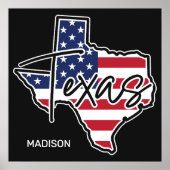 Custom Name Texas ポスター (正面)