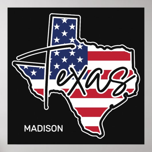 Custom Name Texas ポスター (正面)