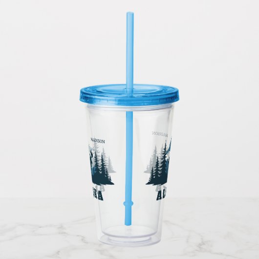 Custom Name & Text ALASKA アクリルタンブラー (右)