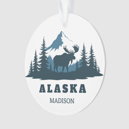 Custom Name & Text ALASKA オーナメント (正面)