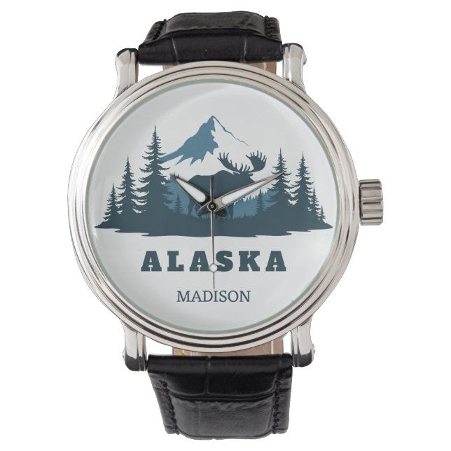 Custom Name & Text ALASKA 腕時計 (正面)