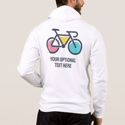 Custom Name & Text Bicycle パーカ (裏面)