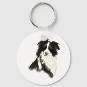 Custom Name text Border Collie Dog Pet キーホルダー