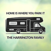 Custom Name & Text Camper Van ウィンドウサイン (シート3)