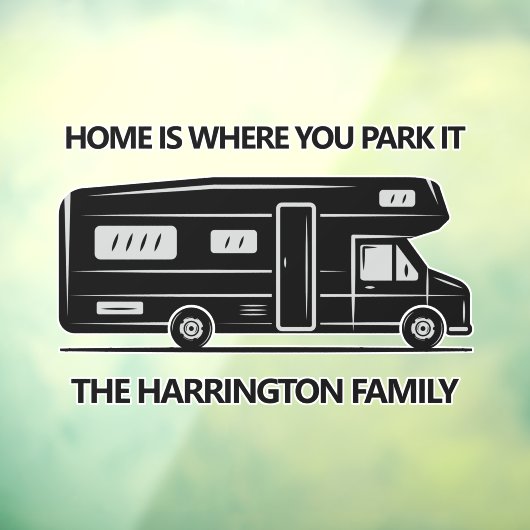 Custom Name & Text Camper Van ウィンドウサイン (シート3)