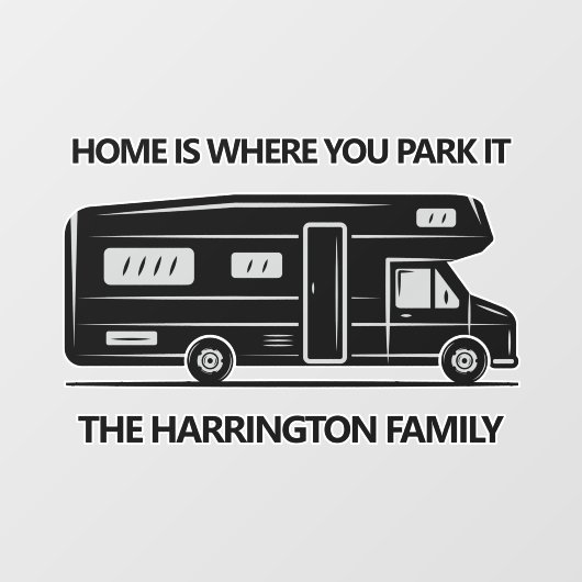 Custom Name & Text Camper Van ウィンドウサイン (シート)