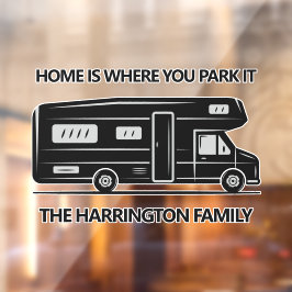 Custom Name & Text Camper Van ウィンドウサイン