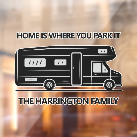 Custom Name & Text Camper Van ウィンドウサイン (シート2)