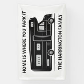 Custom name & text Camper Van 横断幕 (縦)