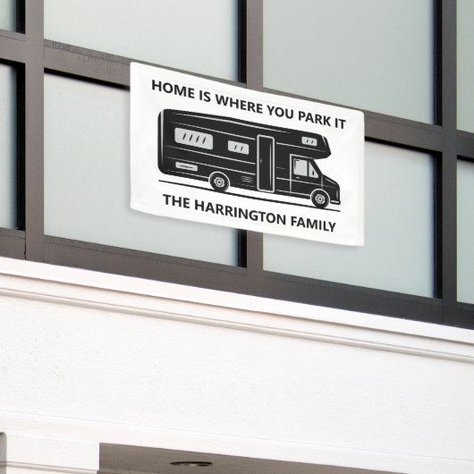 Custom name & text Camper Van 横断幕 (ビルの外側)