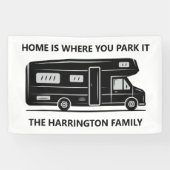 Custom name & text Camper Van 横断幕 (横)