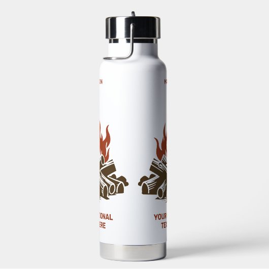 Custom Name & Text Camping ウォーターボトル (右面)